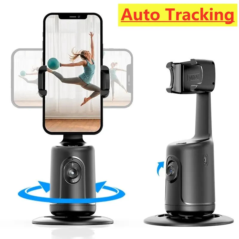 Auto Face Tracking Phone Holder Tripod Stand Smart Selfie Stick 360 Rotation Fast Face & Object Tracking Cameraman Robot Mount